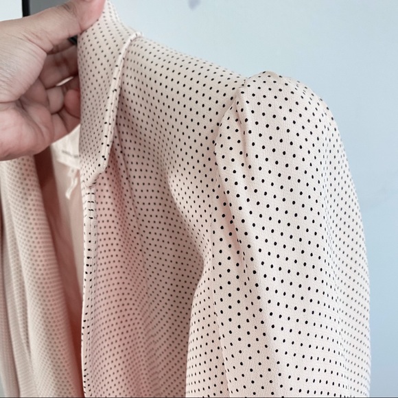Rebecca Taylor Pindot Blush Pink Polka Dot Blazer - Picture 14 of 16